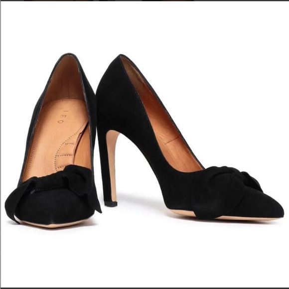 IRO Escaknot Black Suede Pumps embellished with a bow - Picture 2 of 15